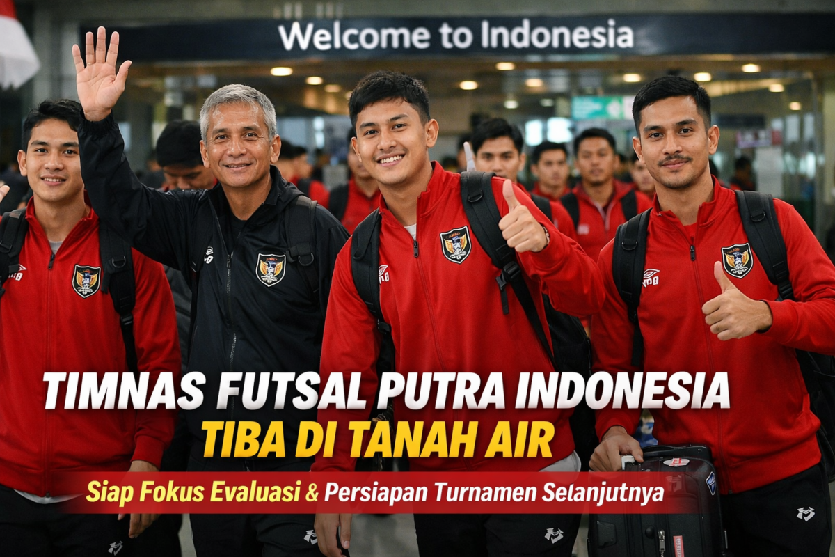 Timnas Futsal Putra Indonesia Tiba di Tanah Air, Siap Fokus Evaluasi dan Persiapan Turnamen Selanjutnya