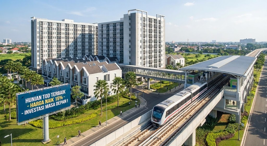 Harga Rumah Dekat LRT Naik 15%, Hunian TOD Jadi Primadona 2025